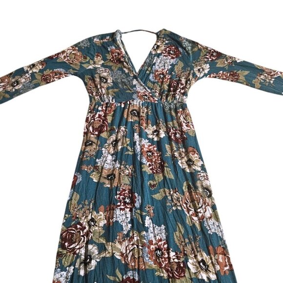 Wmns Motherhood Maternity by Jessica Simpson Floral Maternity Maxi Dress Sz M - Picture 4 of 9